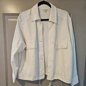 Max Studio Cream Utility Jacket Medium